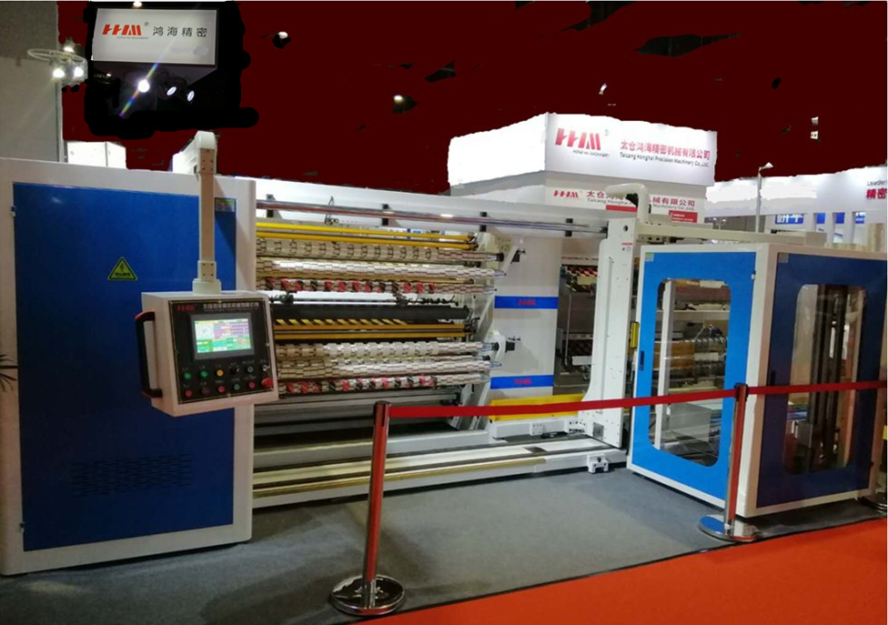 High Efficiency Fully Automatic BOPP Tape Masking Tape And Duct Tape Slitting Machine Safety Slitter