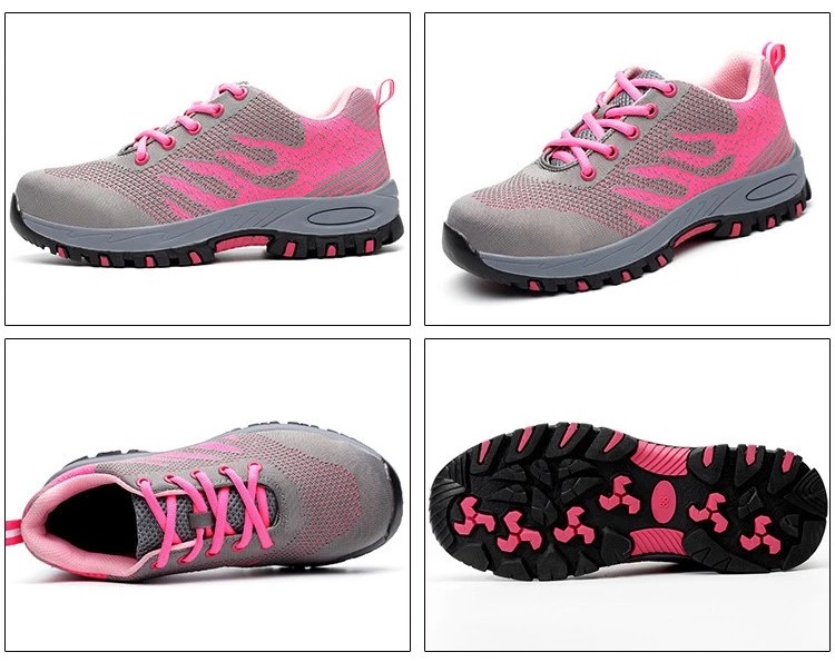 SP012 pink fashionable women sport safety work shoe