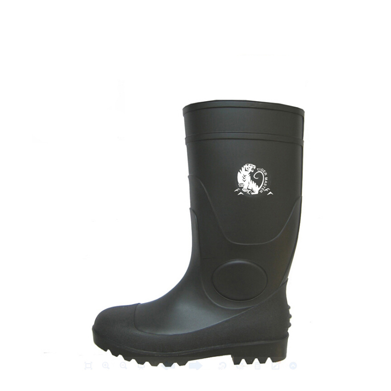 BBS Oil resistant waterproof steel toe cap pvc safety rain boots