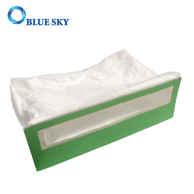 Bolsas de filtro de polvo HEPA para aspiradora de cartón verde no tejido reutilizable