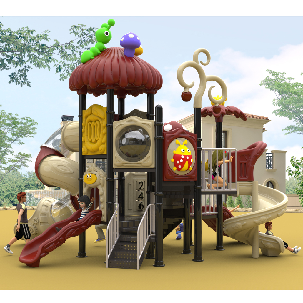 2021 Neuer Design-Luxusvilla-Spielplatz mit Schokoladenpilz und Tierkarikatur (H21-A032)