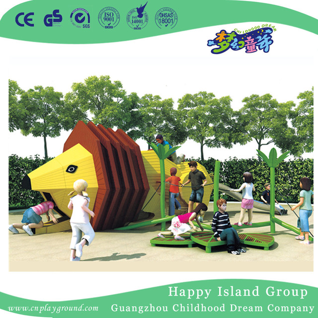 户外游乐园儿童炫彩马鹿造型滑梯动物游乐场(HHK-3601)