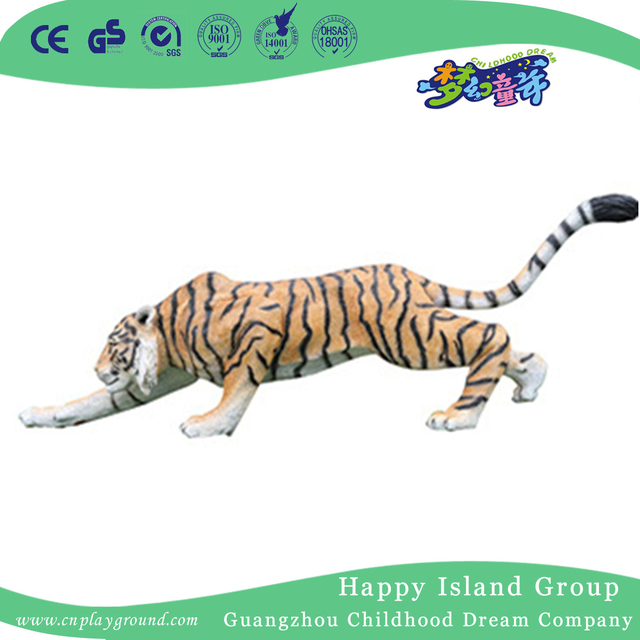 FRP große Tiger-Tierskulptur im Freien (HHK-12805)