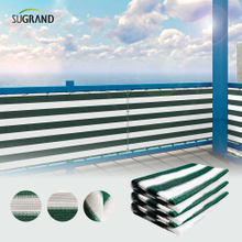 Alta calidad 6 agujas alambre plano plástico balcón red marrón y blanco bicolor a prueba de viento