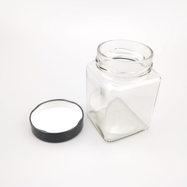 234ml square glass jar 