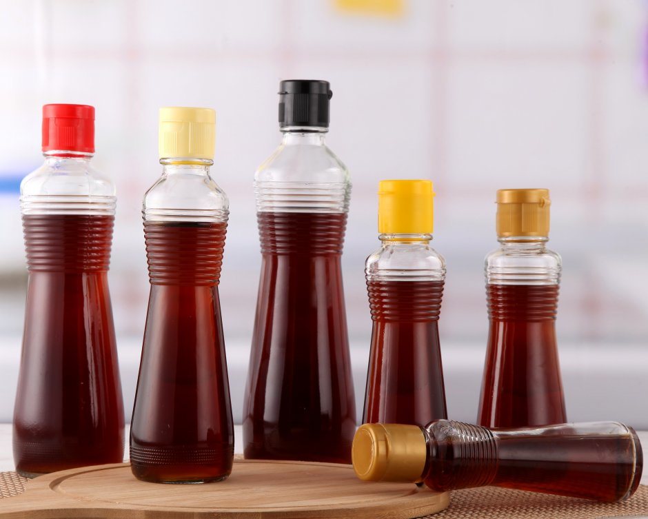 215ml Glass Bottle for Sauce and Oil with Cap