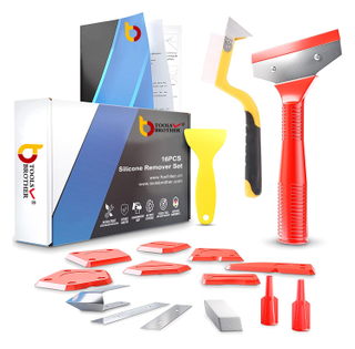 16 Pieces Caulking Tool Kit Professional Sealant Machining Set Silicone Remover Set including Joint Knife Joint Smoother