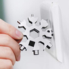 Silver Key Chain Hex Wrench Set Cross Screwdriver Kit Box Bottle Opener 18 in 1 Stainless Steel Snowflake Multitool