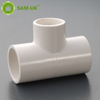 Sam-uk Fábrica al por mayor de plástico de alta calidad pvc tubería accesorios de plomería fabricantes 90 grados pvc reduciendo accesorios de tubería en T