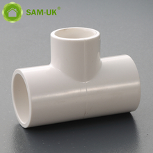 sam-uk 工厂批发高品质塑料 pvc 管道水暖配件制造商 90 度 pvc 异径三通管配件