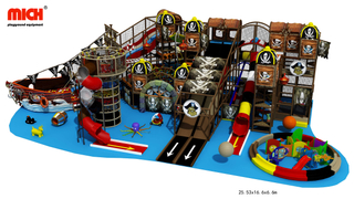 Centro de juego suave de niños con temática pirata