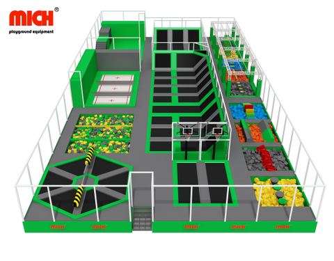 Retângulo de 800 m² Parque de trampolim adultos
