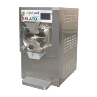 Counter Stainless Steel Italian Hard Ice Cream Maker Gelato Batch Freezer