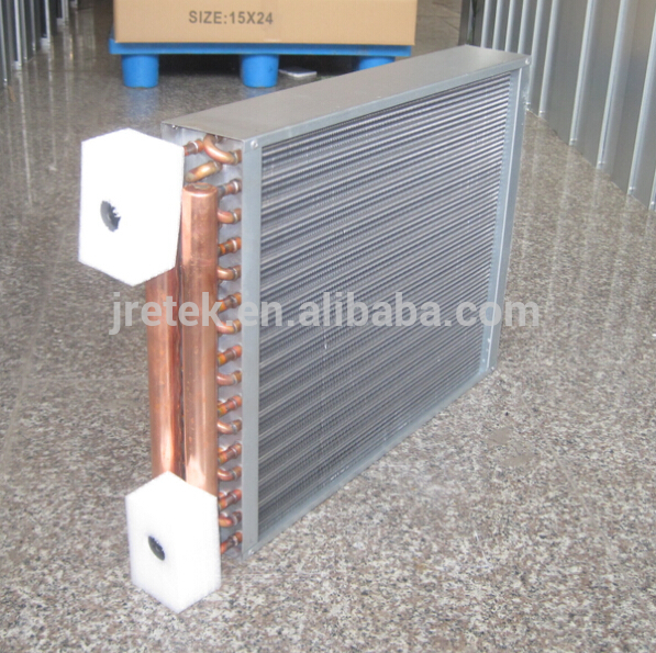 Scambiatore di calore acqua-aria alettato in alluminio con tubo di rame diametro 10'x10' 1/2' 