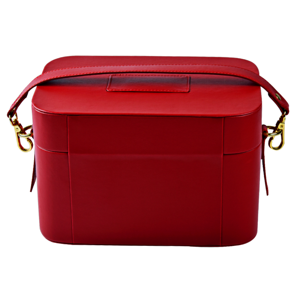 2020 New Professional Cosmetic Bag Pu Leather Women Fashion Jewelry Vanity Box with Zipper 