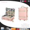 2020 New Fashion retro lightweight custom size LOGO faux leather travel suitcase for girls