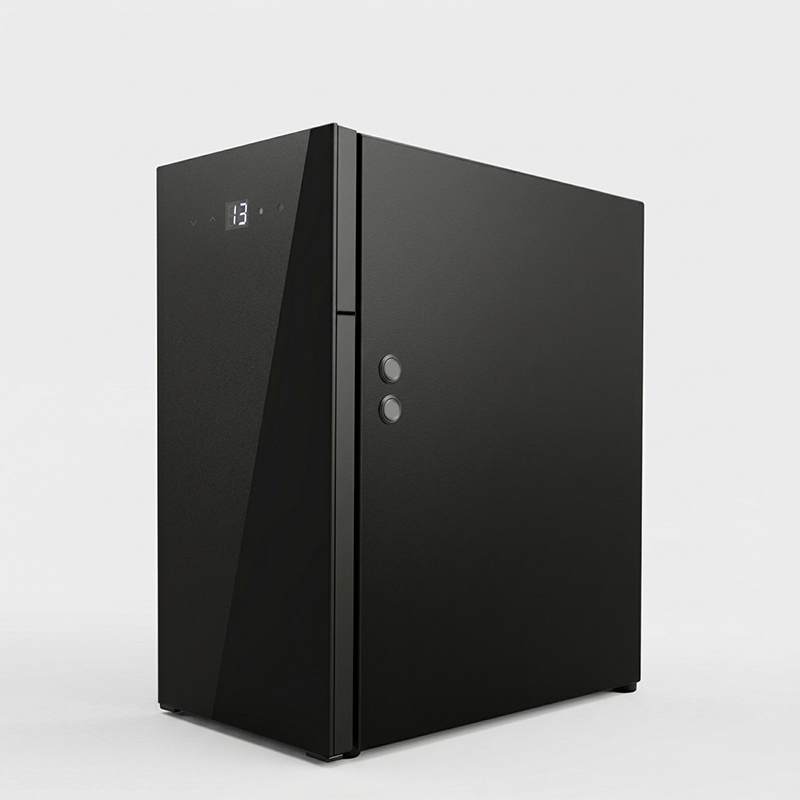 Enfriador de leche M10H(G) de 9 litros con puerta LED táctil y vidrio negro (540 mm de altura)