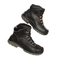 PU injection black soft nappa leather sport type labor labor secure steel plate safety shoes with steel toe