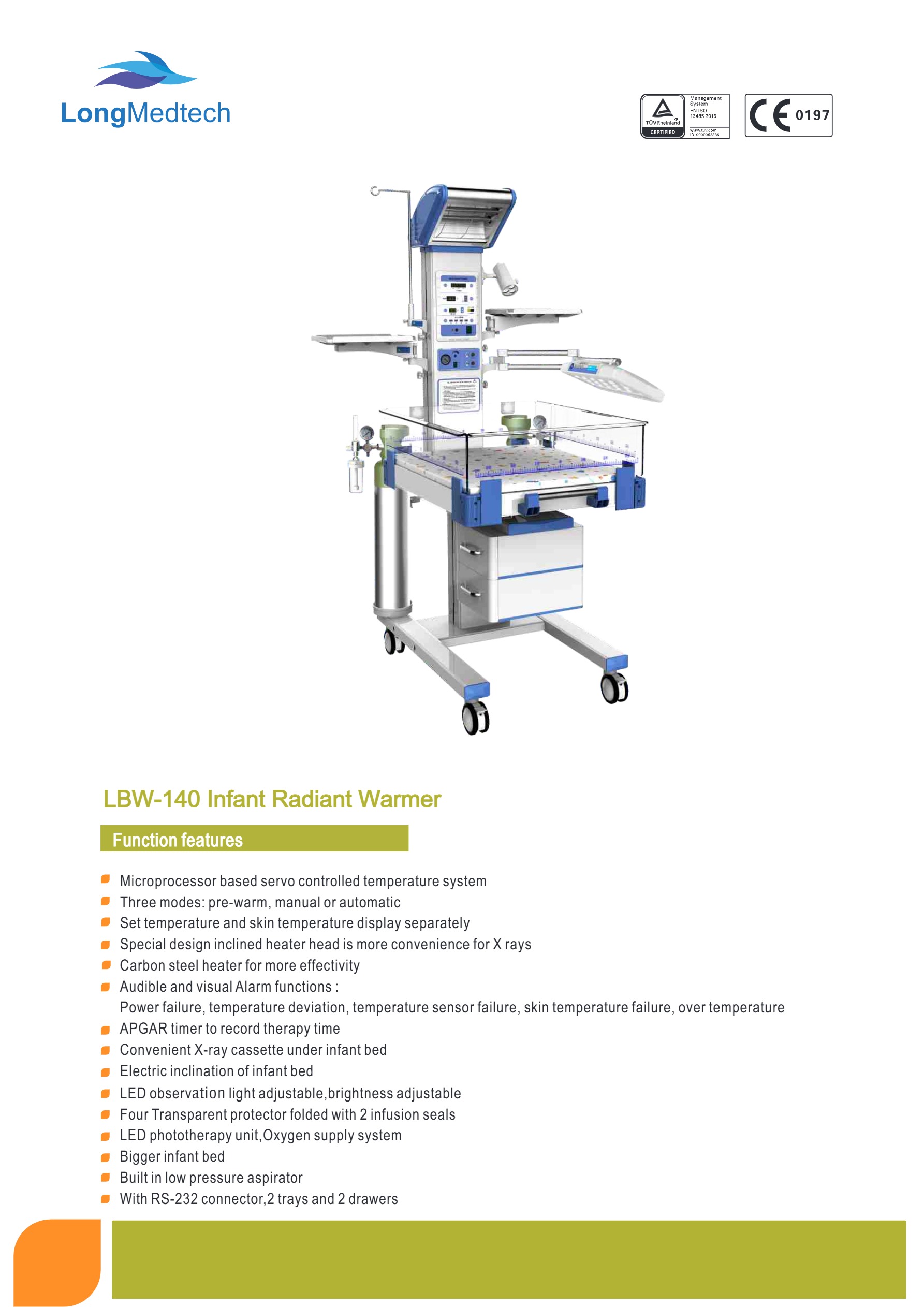 R&eacute;chauffeur radiant pour b&eacute;b&eacute; LBW-140 -1