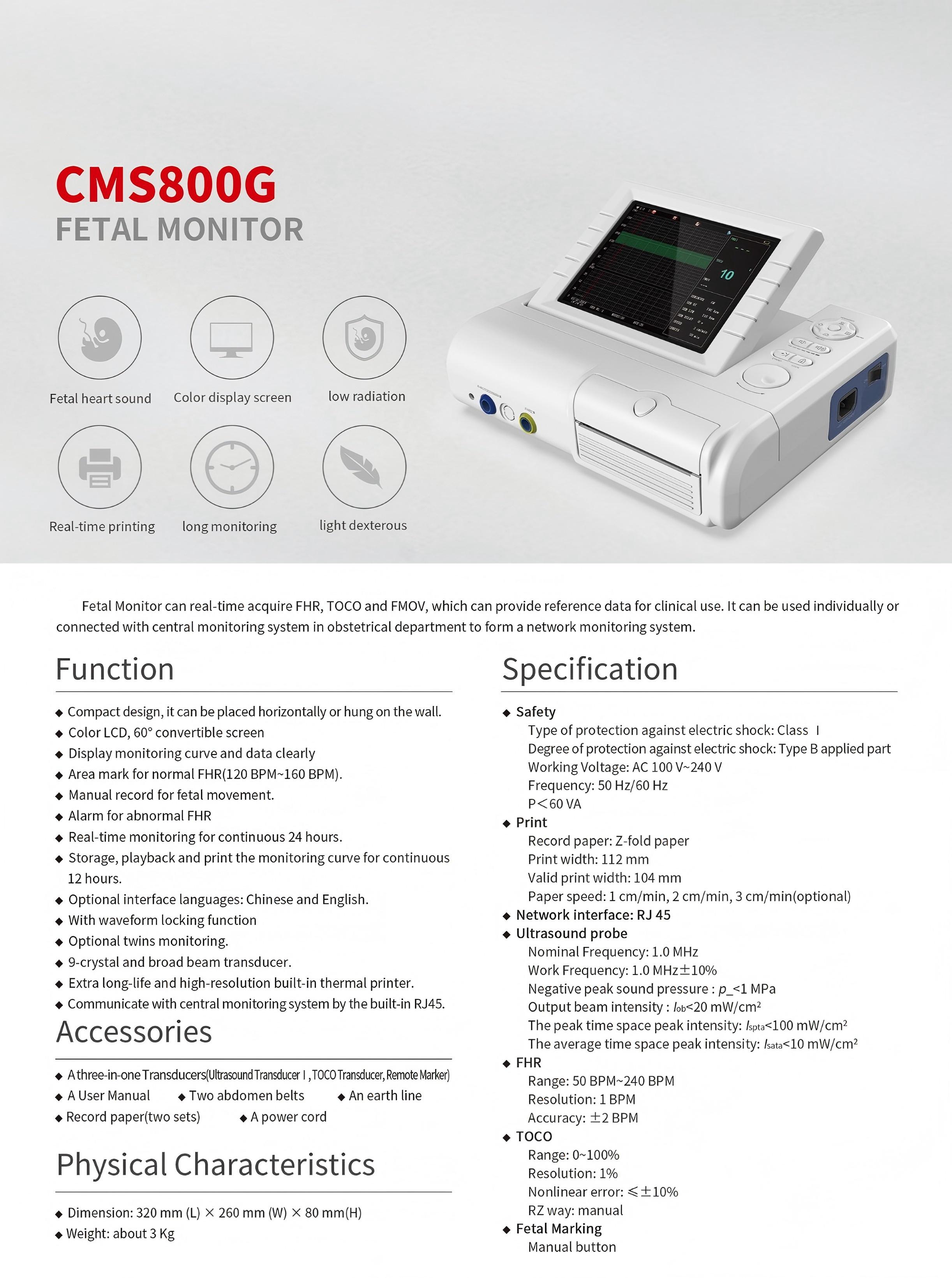 Monitor fetal CMS800G-1