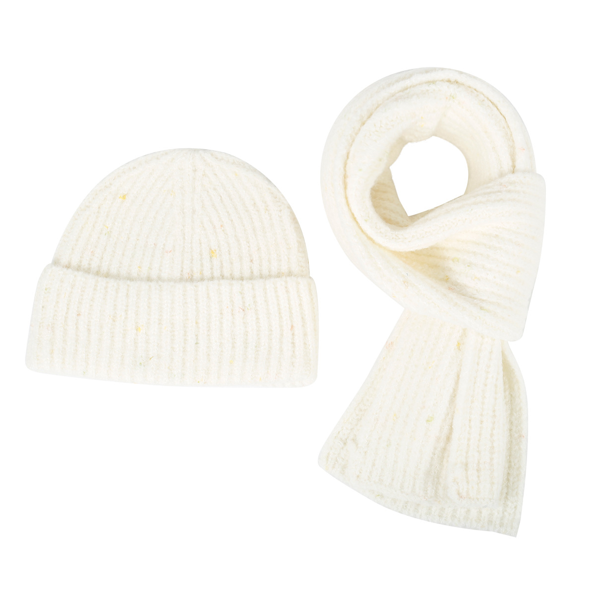 Mens Rib Beanie Scarf Set