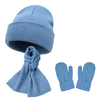Fashion winter leisure beanie scarf glove set
