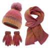 Ombre Pink Knit Three Piece Set