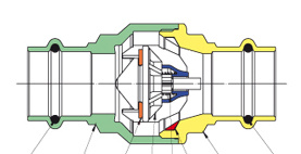 Clapet anti-retour en ligne Cw511L en laiton