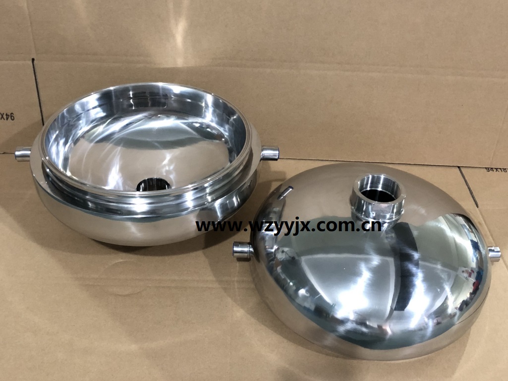 Extractor Parts--Triclamp Jacketed Splatter Platter Jacketed Bowl Reducer