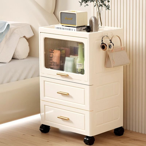 Hot Sale Transparent Movable Folding Square Plastic Storage Box Easy Installation Household Clothing Organization Drawers Carts