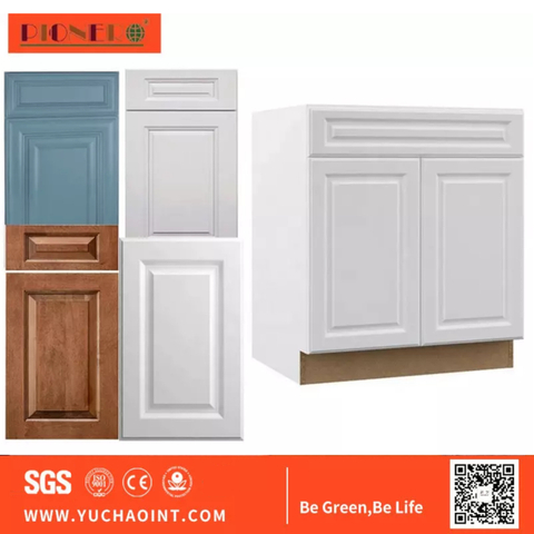 PVC Thermofoil Shaker Style MDF Kitchen Cabinet Door Wood
