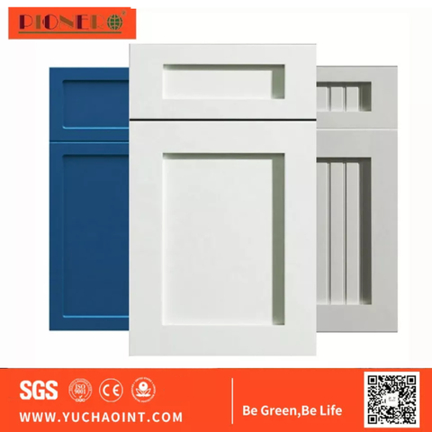 South American Shaker Style PVC Thermofoil MDF Kitchen Cabinet Door Wood