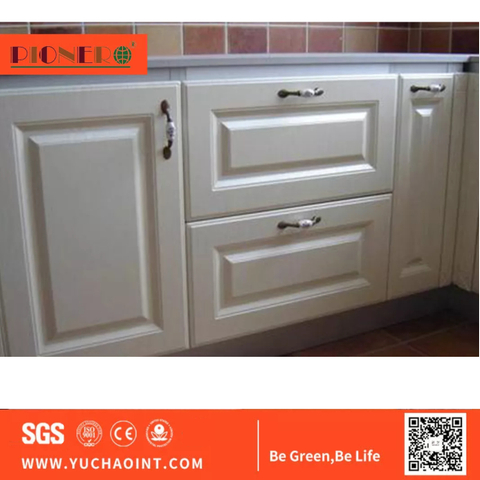 Kitchen Furniture Parts 18mm PVC Vacuum MDF Kitchen Cabinet Door