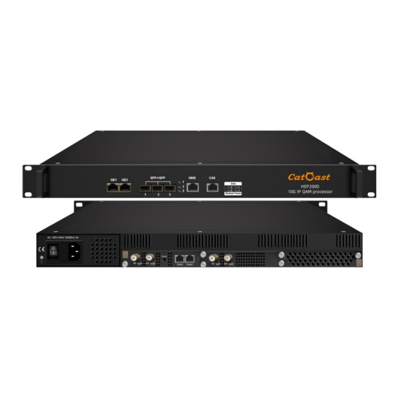10G IP QAM Modulator 112 DVB-C QAM Channels Output with Multiplexer Scramble