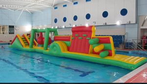 Colorful Inflatable Floating Water Game Obstacle Course