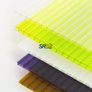 Colorful Double Wall Polycarbonate Hollow Sheets Twin Wall PC Hollow Sheets