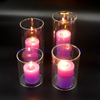 Large Clear Glass Cylinder Hurricane Vase Candle Holder