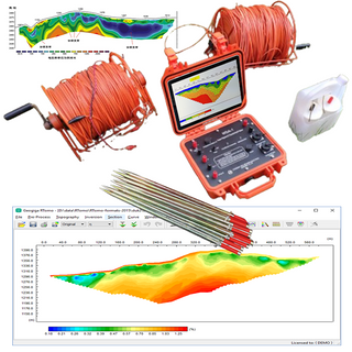 Resistividade da água subterrânea Tomografia IP Resistividade para exploração mineral 