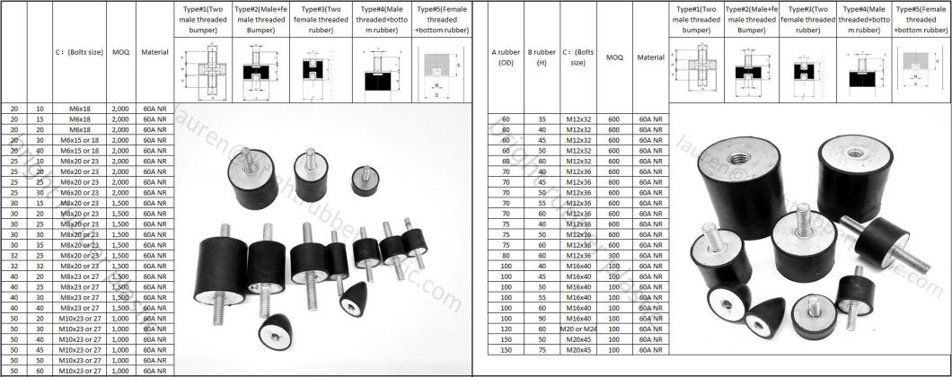Rubber Bonded to Metal Customized with Ts16949