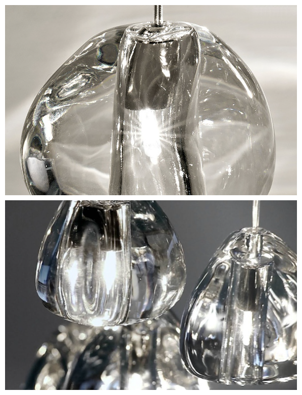 Подвесной светильник с прозрачным нестандартным стеклянным шаром на лестнице (KA2362S-1)