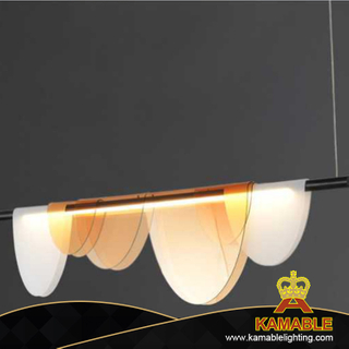 Современный дизайн железный акриловый черный янтарный подвесной светильник для гостиной (KA9100P/AS)