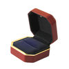 Square Shape Gift Box with LED Light, Velvet Earrings Jewelry Case with Light, Jewellry Display Box for Wedding, Engagement, Proposal, Birthday And Anniversary