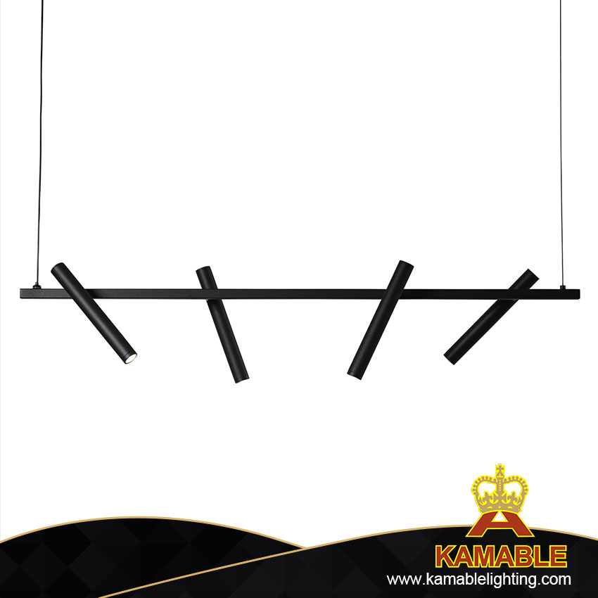 Современный повернутый DIY черный стальной пятнистый подвесной светильник в офисе (KAH8920-4)