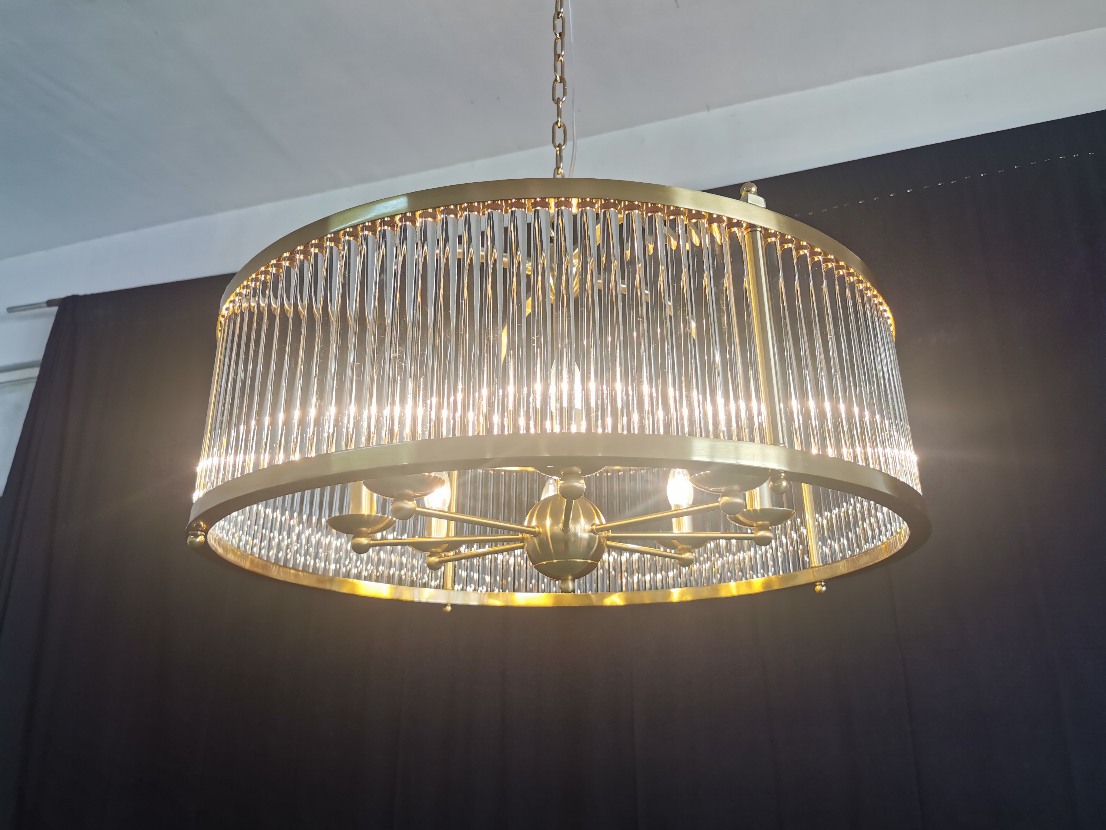 Декоративный классический изготовленный на заказ латунный подвесной светильник для спальни из прозрачного стекла (BY793)