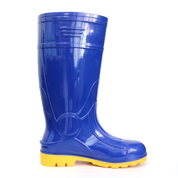 107-BY oil acid resistant waterproof steel toe cap pvc safety gumboots