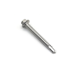 Tornillo autoperforante de cabeza hexagonal con brida de acero inoxidable DIN7504K