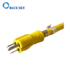 Cable de alimentación eléctrica de extensión amarilla de 60 cm para aspiradoras