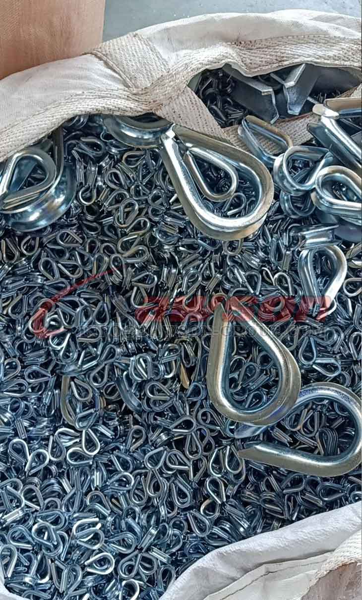 Dedal de cable galvanizado DIN 6899 tipo B - Dawson Group Ltd. - Proveedor, fabricante, f&aacute;brica de China