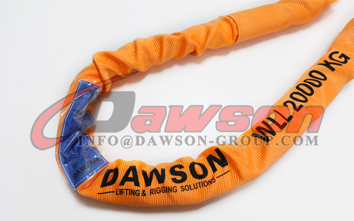 Eslingas redondas de poli&eacute;ster WLL 20T, eslingas de elevaci&oacute;n, eslingas redondas de servicio pesado, eslingas redondas sin fin - Dawson Group Ltd. - Proveedor de China, F&aacute;brica