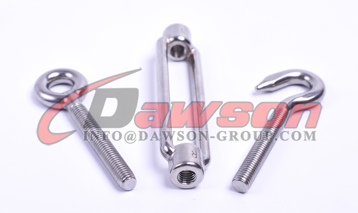 Tensor de acero inoxidable 304 AISI316 DIN1480 con ojo y gancho - Dawson Group Ltd. - F&aacute;brica de China, fabricante
